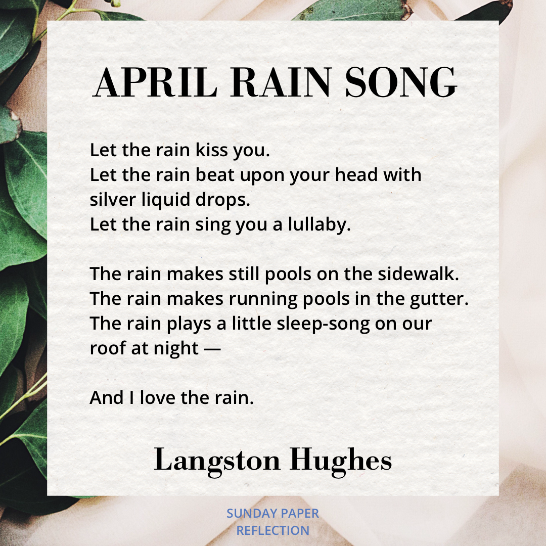April Rain Song by Langston Hughes
