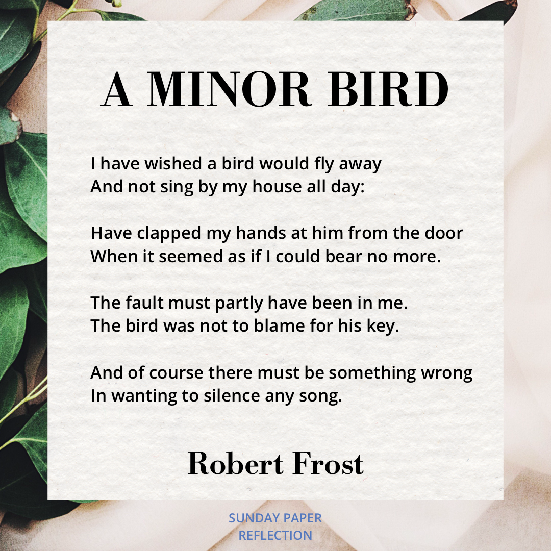 A Minor Bird by Robert Frost
