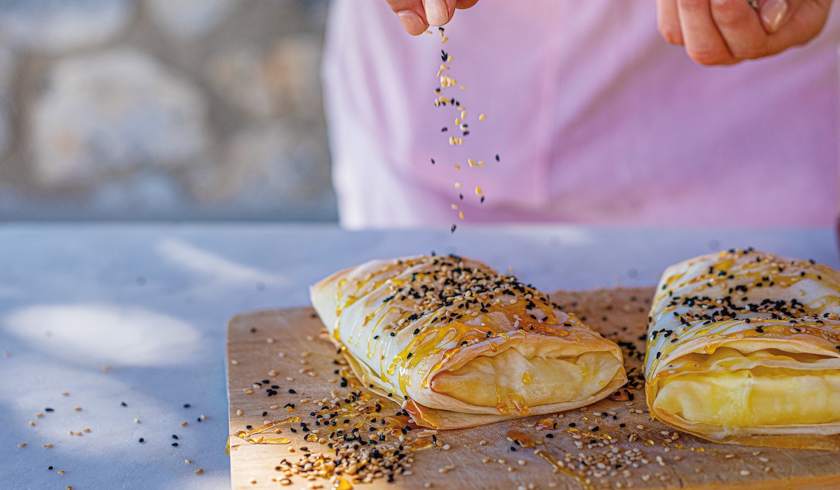 The Sunday Dinner Table: Feta Wrapped in Phyllo with Sesame and Honey