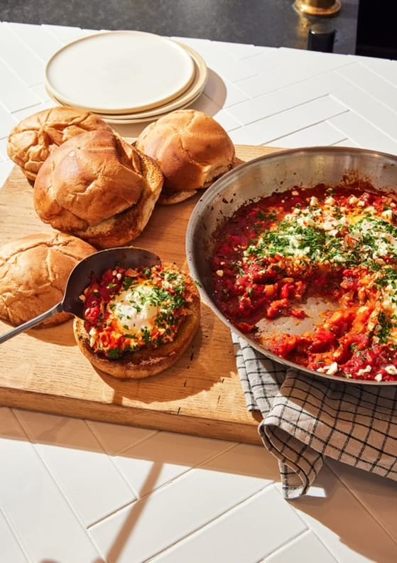 Shakshuka Breakfast Sandwich.