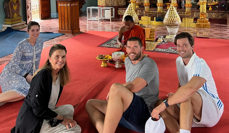 Maria Shriver and her children in Thailand