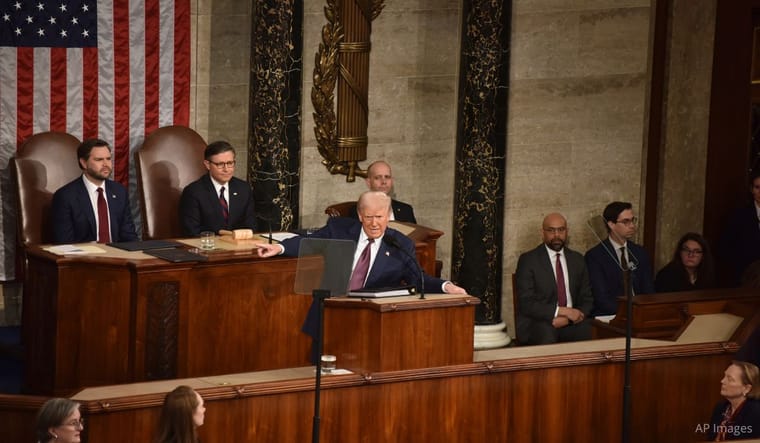 U.S. President Donald Trump addresses joint session of ongress.